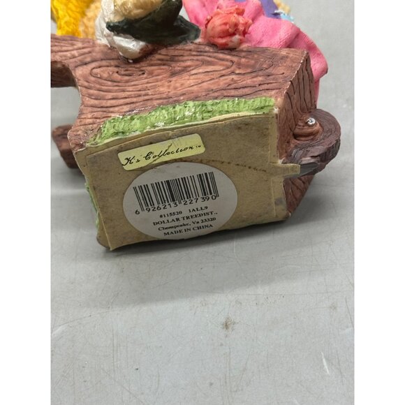 K'S Collection Handcrafted Resin Bunny Figurine Yellow Purple Dress Ball READ - Picture 7 of 7